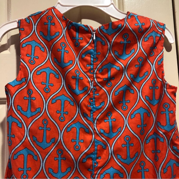 Haley And The Hound Shift Dress Nautical Anchors Size 7 - Picture 5 of 5